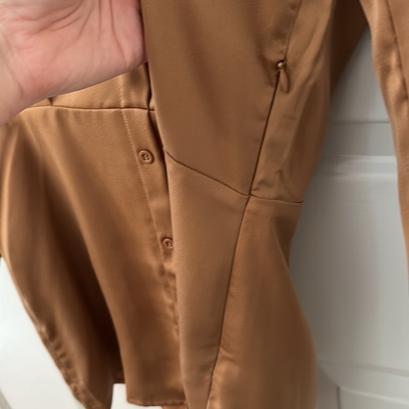 Brown Satin Romper - Picture 2 of 4
